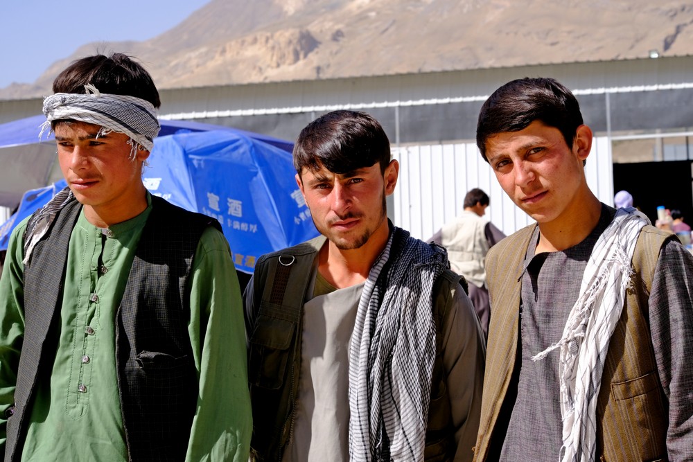 Afghan boys at the market